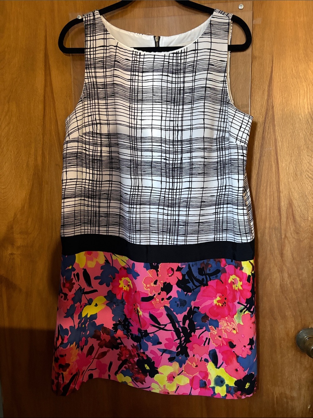 LOFT Sleeveless Mod Floral Block-Print Shift Dress